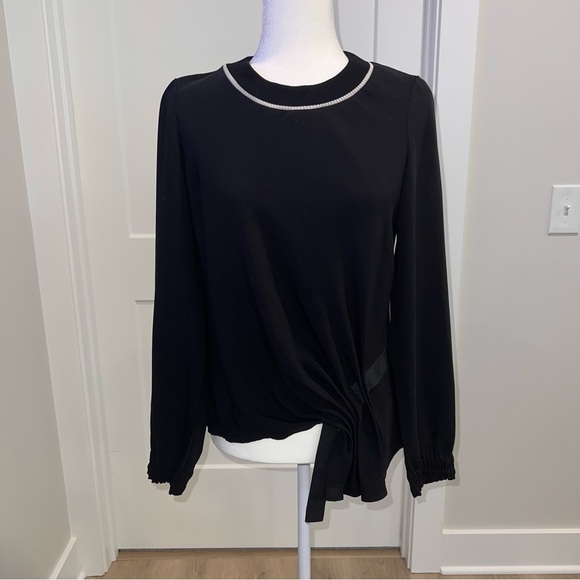 Jason Wu Black Blouse with Tie Detail - Picture 1 of 6